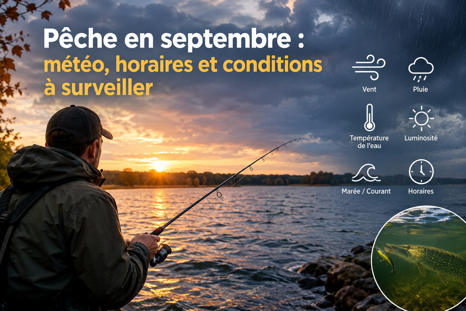 Pêche en septembre : météo, horaires et conditions à surveiller